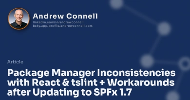 Package Manager Inconsistencies with React & tslint + Workarounds after Updating to SPFx 1.7