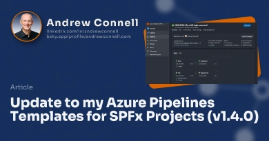 Update to my Azure Pipelines Templates for SPFx Projects (v1.4.0)
