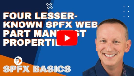 SPFx Basics: four (4) lesser-known web part manifest properties